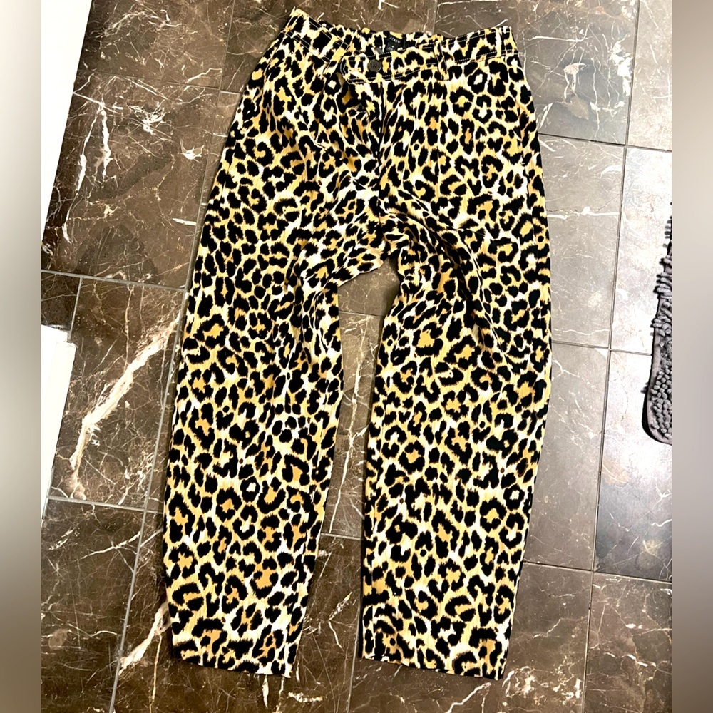 J.Crew Collection leopard trouser pants 4 wide leg